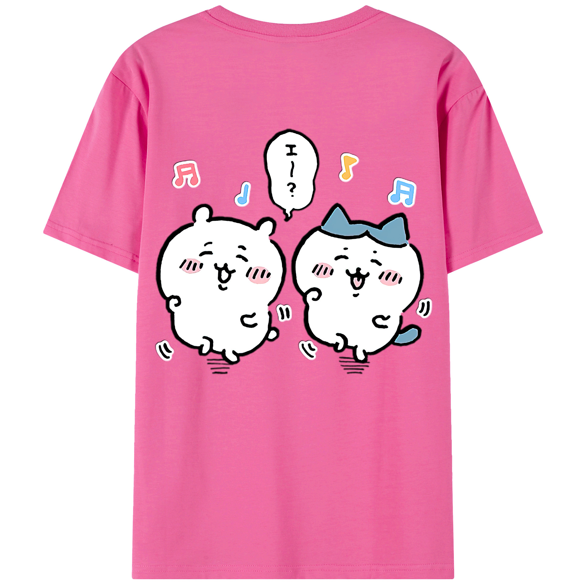 （画像用） ちいかわ ハチワレ Chii-kawa hachiware レディース半袖Tシャツ(バックプリント)